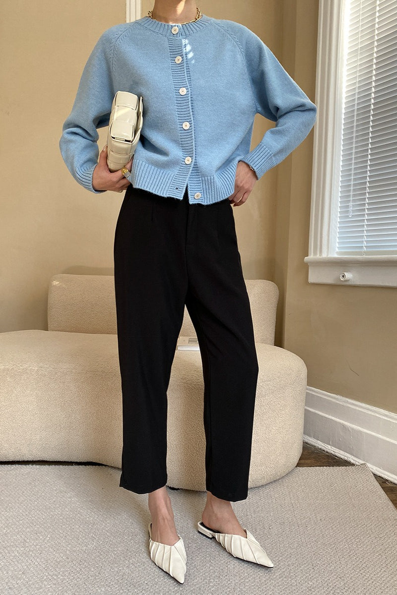 Jade Button Raglan Christmas Cardigan