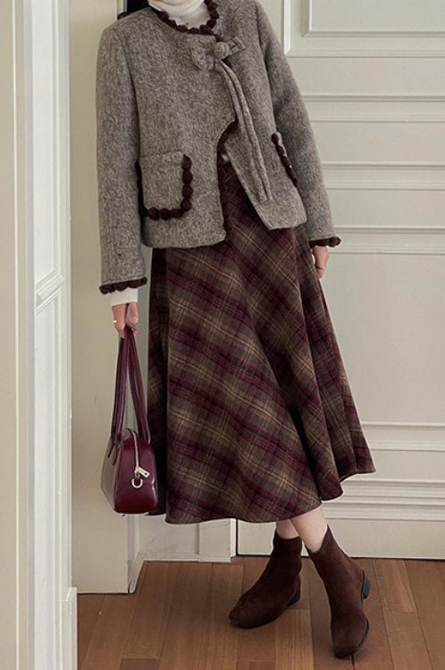 Vintage Red Mohair Christmas Skirt