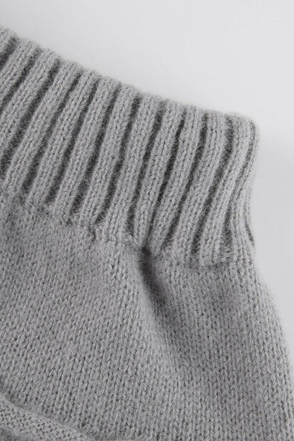 Cable Knit Pom Pom Trim Christmas Skirt