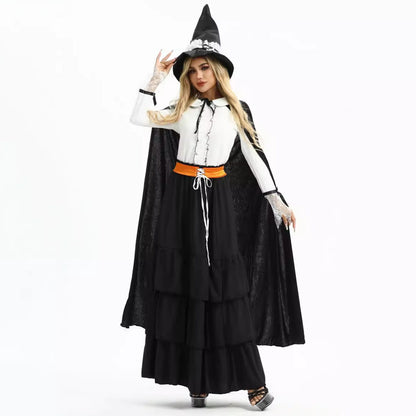 Halloween Wizard Sexy Witch Magic Long Skirt Festival Outfit Carnival Attire