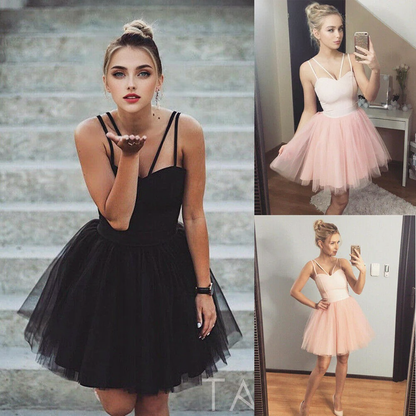 Julia Fashion - Women Bridesmaid Short Tulle Tutu Dresses