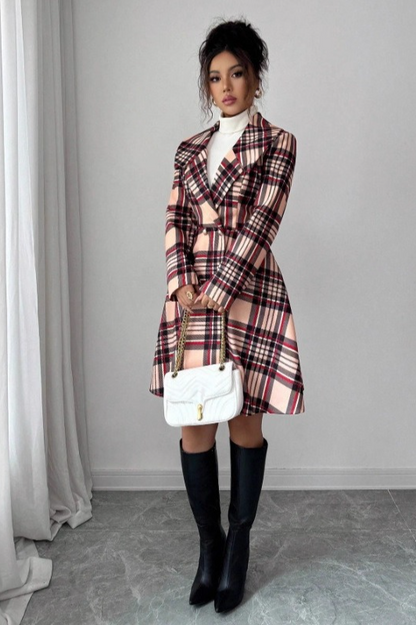 Trendy Print Dual Faced Wool Casual Long Sleeve Christmas Outerwear