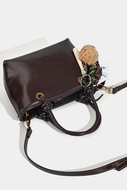 Maillard Red Fashion Bucket Shoulder Crossbody Handheld Bag