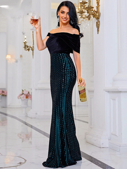 JuliaFashion - 2024 Sexy Tube Backless Sequins Elegant Bodycon Dress