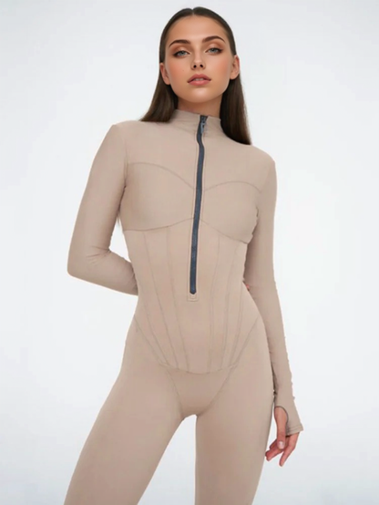 JuliaFashion - Elegant O-neck Long Sleeve Streetwear Jumpsuits