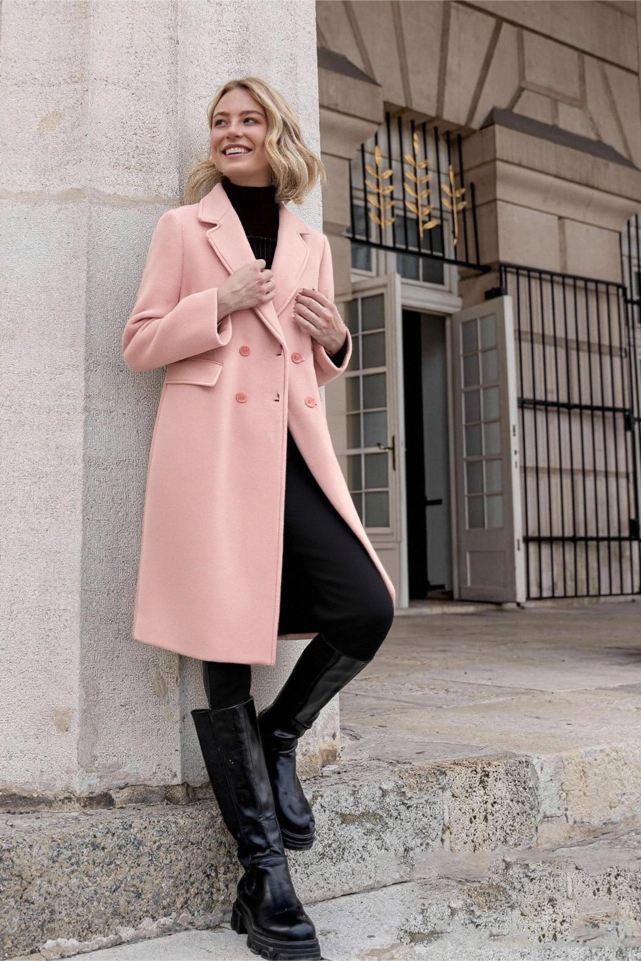 Wool Blend Loose Chic Slim Elegant Christmas Outerwear