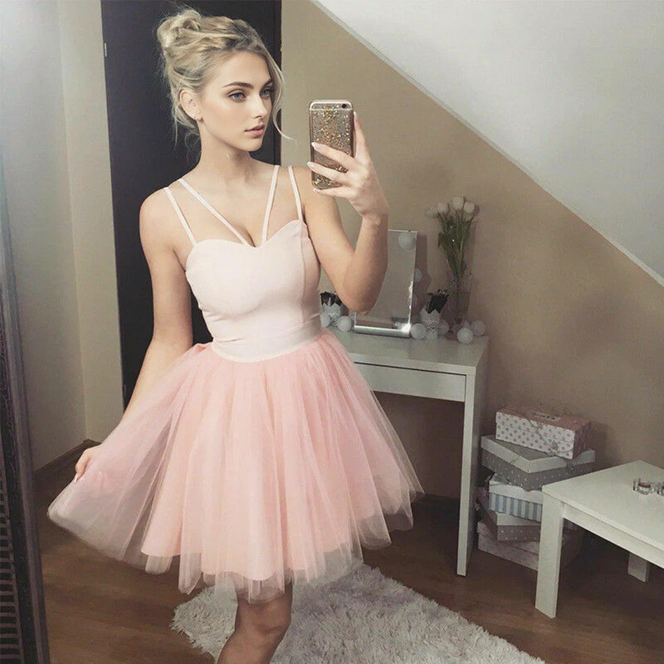 Julia Fashion - Women Bridesmaid Short Tulle Tutu Dresses