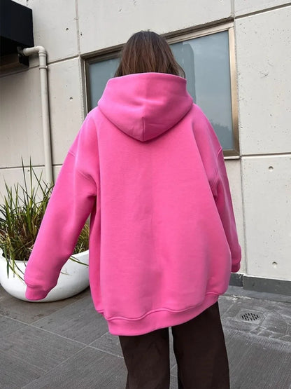 Thick Warm Fashion Stylish Oversized Fleece Sweatshirt