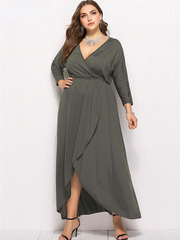 JuliaFashion - 2024  Solid Curve Pleated Waist Party Ruffled Dress