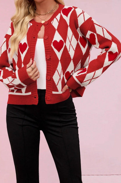 Red Heart   Christmas Cardigan