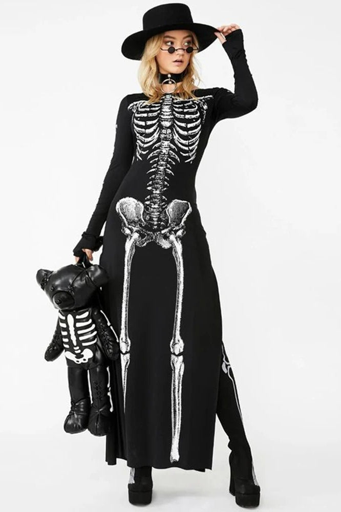 Gothic Long Sleeve Halloween Dress