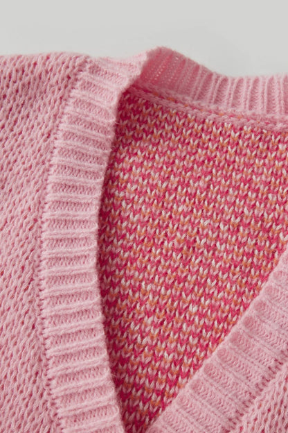 Boot Pattern V Neck Knit Christmas Cardigan