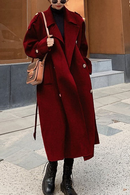 Oversized Double Breasted Christmas Outerwear