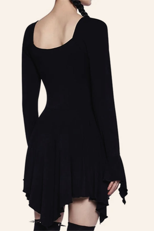 Halloween Gothic Skull Print Dress