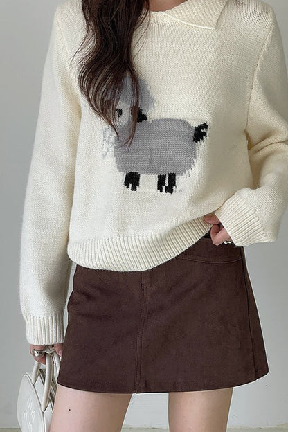 A-Line Mini Tassel Waist Christmas Skirt