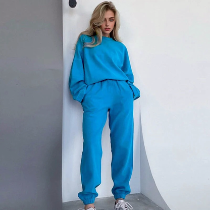 JuliaFashion - 2024 Two Pieces Set Hoodie + Trouser Suit