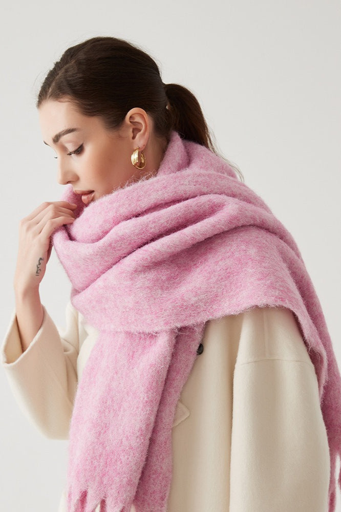 Wool Blend Blush Pink Christmas Scarf
