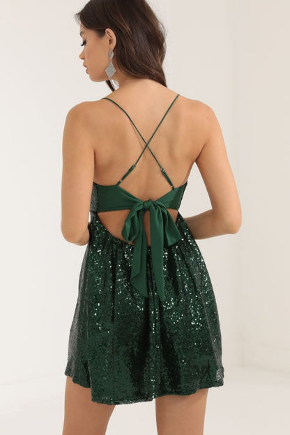Sequin Mini Slip Dress