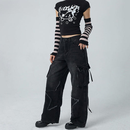 Star Raw Edge Halloween Pants