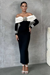Elegant Sequin Sexy Off-the-Shoulder Wedding Dress