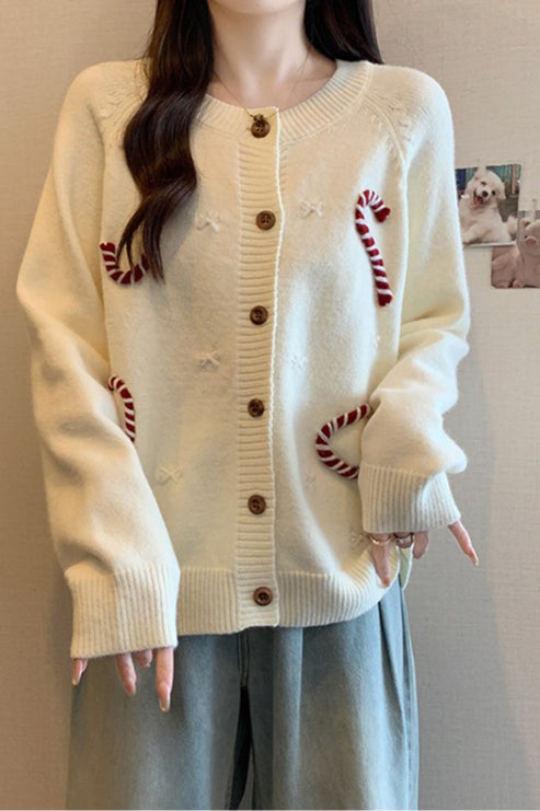 Soft Crochet Knit Christmas Cardigan