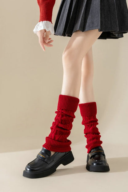 Ribbed Slouchy   Christmas Leg Warmers