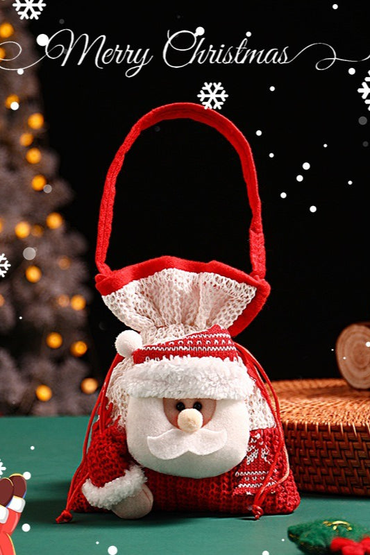 Christmas Creative Knitted Tote Gift Candy Bag