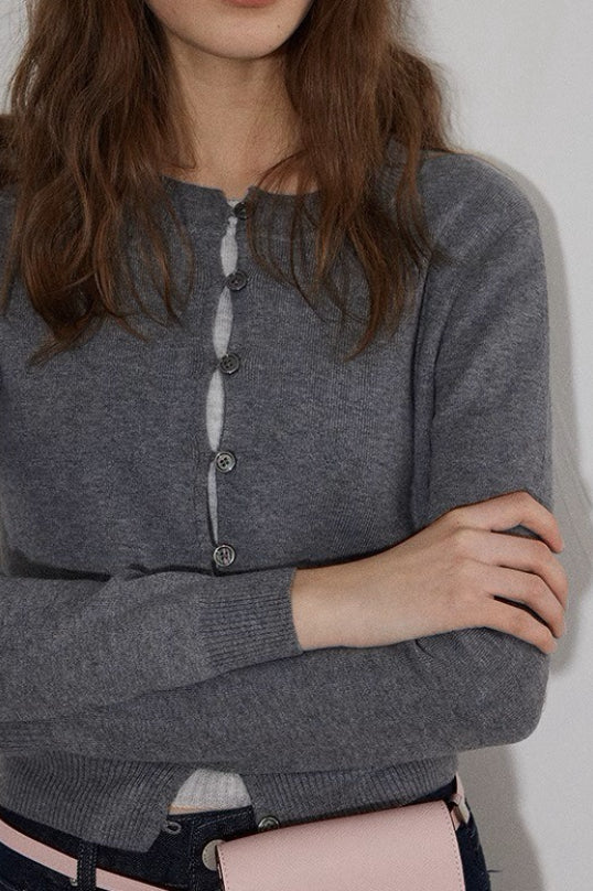 Colorblock Fake Two Piece Christmas Cardigan