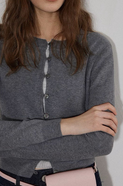 Colorblock Fake Two Piece Christmas Cardigan