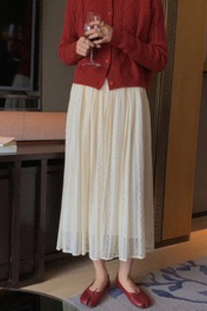 Vintage Ribbed Cropped Christmas Cardigan