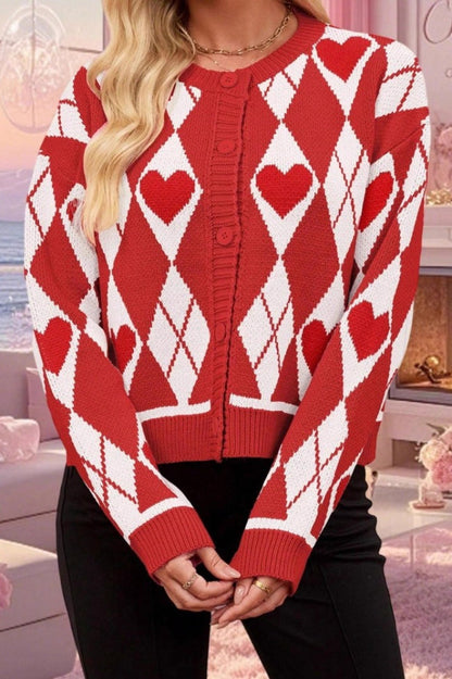 Red Heart   Christmas Cardigan