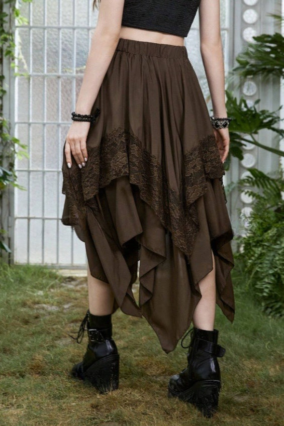 Halloween Gothic Punk Lace Skirt