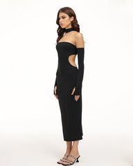 Eventide Horizon Tube Charming Halter Dress With Gloves Dresses