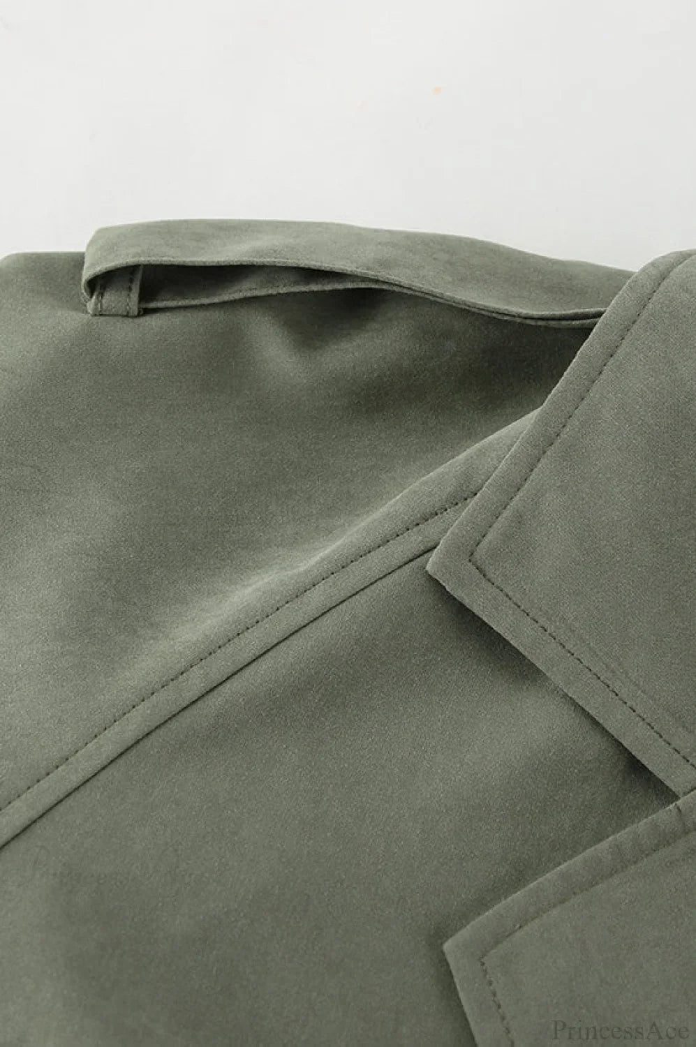 Lazy Casual Chic Wide Collar Tie Waist Trench Coat