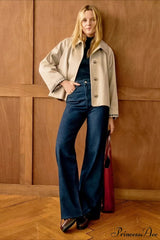 Long Sleeve Single Breasted Casual Minimalist Coat