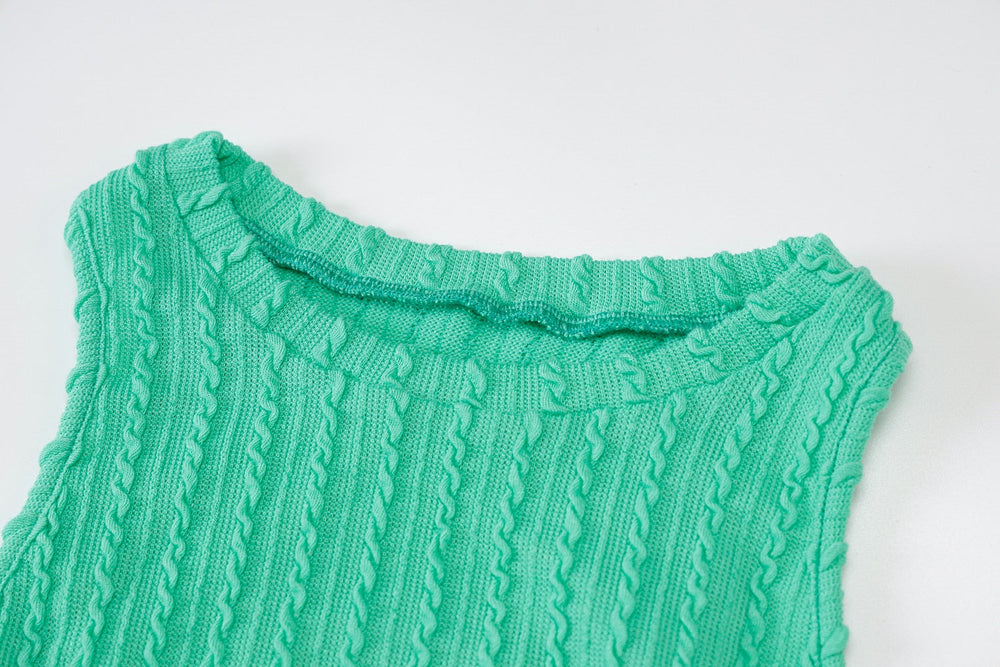 Cable Knit Stylish Tank Maxi Dress Dress