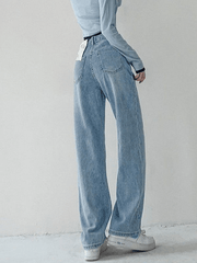 Seam Detail Washed Boyfriend Jeans Jeans