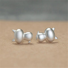 JuliaFashion-Cute Small Cat Shape Ear Stud Earrings