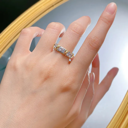 JuliaFashion-Eternal 18K Gold Diamond Infinity Ring