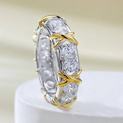 JuliaFashion-Eternal 18K Gold Diamond Infinity Ring