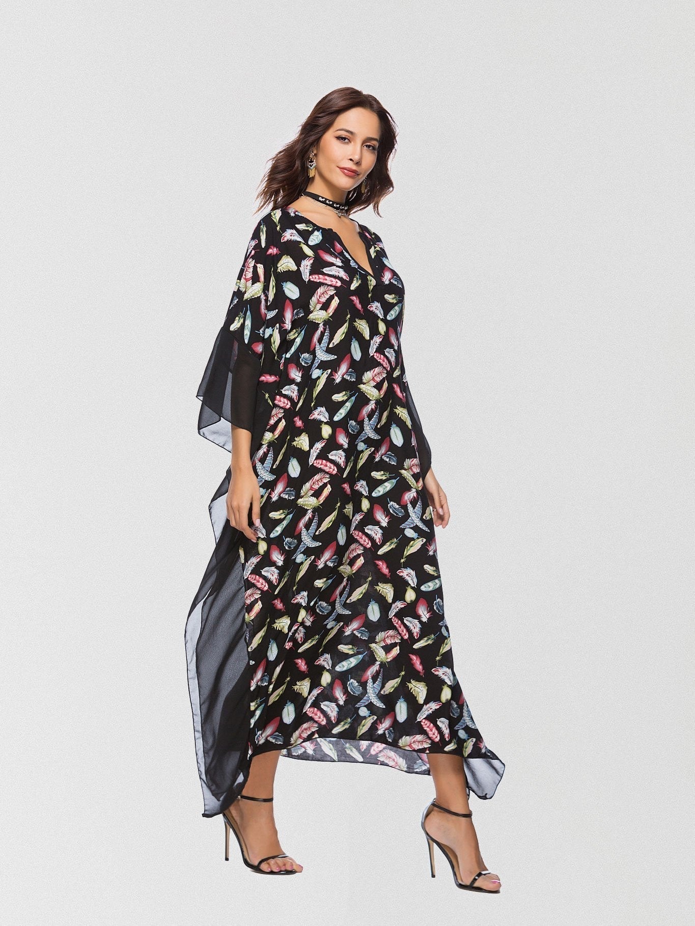 JuliaFashion - 2024 Talk To Me Printed Maxi Dress