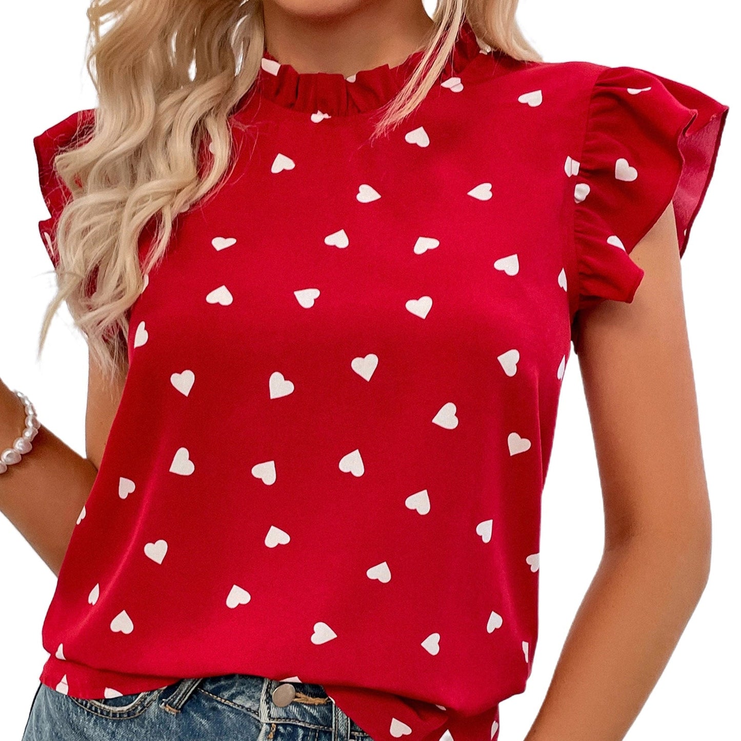 JuliaFashion - 2024 Women Casual Summer Solid Color Stand Collar Short Sleeve Slim Blouse Clothing