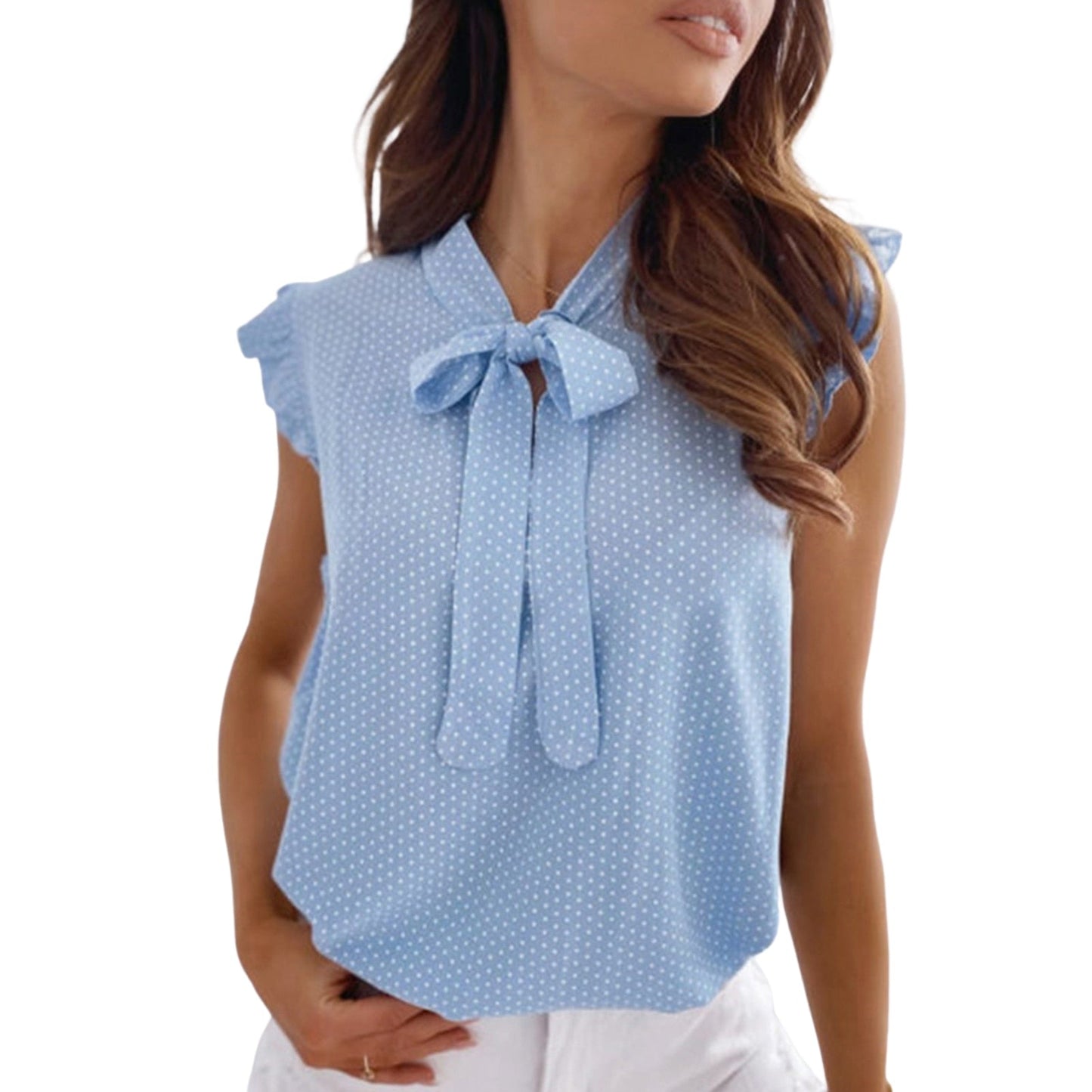 JuliaFashion - 2024 Women Casual Summer Solid Color Stand Collar Short Sleeve Slim Blouse Clothing