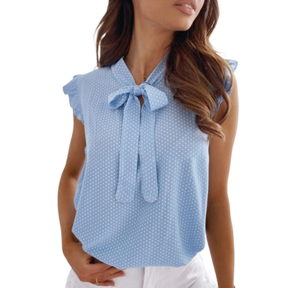 JuliaFashion - 2024 Women Casual Summer Solid Color Stand Collar Short Sleeve Slim Blouse Clothing