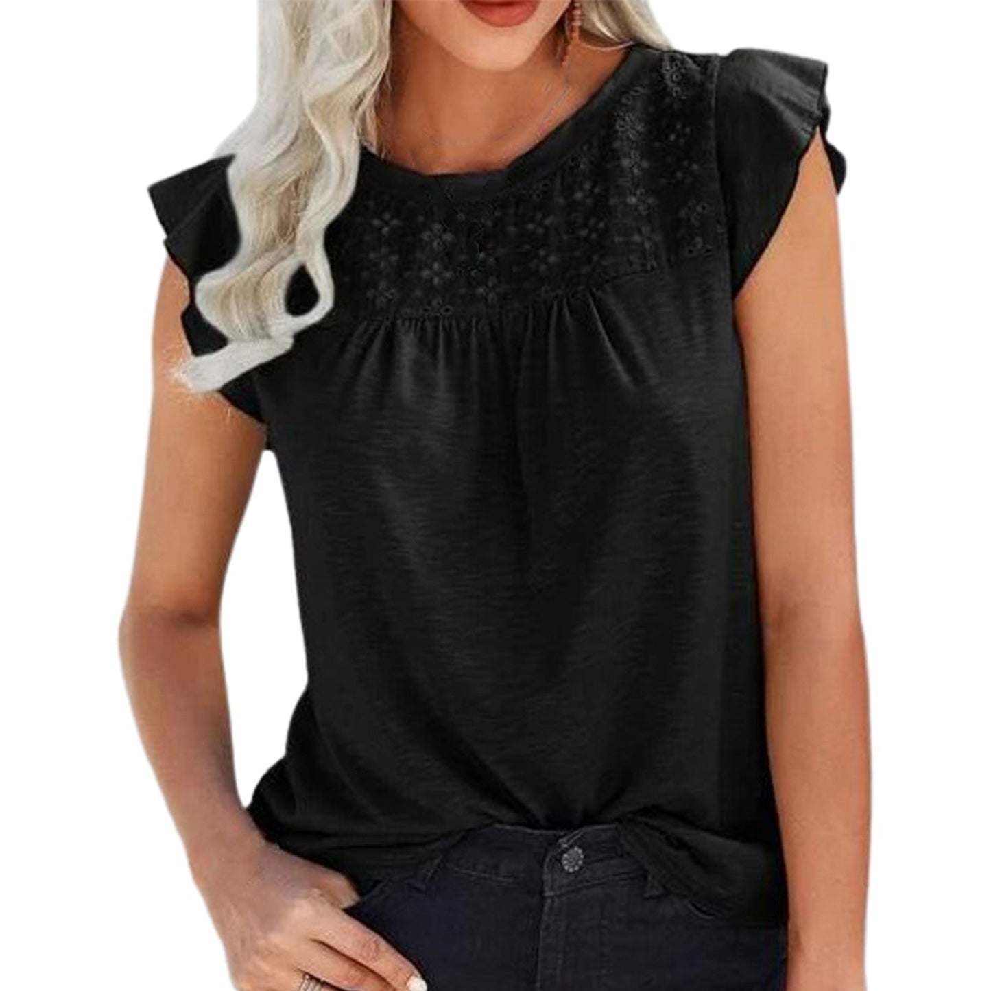 JuliaFashion - 2024 Women Casual Summer Solid Color Stand Collar Short Sleeve Slim Blouse Clothing