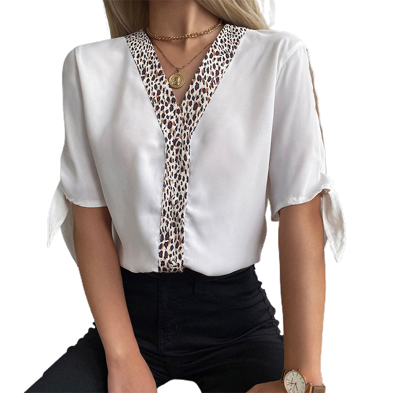 Fashion Leopard Shirt Lady Long Sleeve Blouses