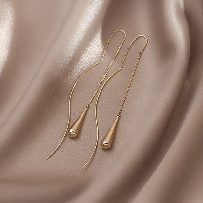 JuliaFashion-Elegant Zircon Flower Tassel Earrings