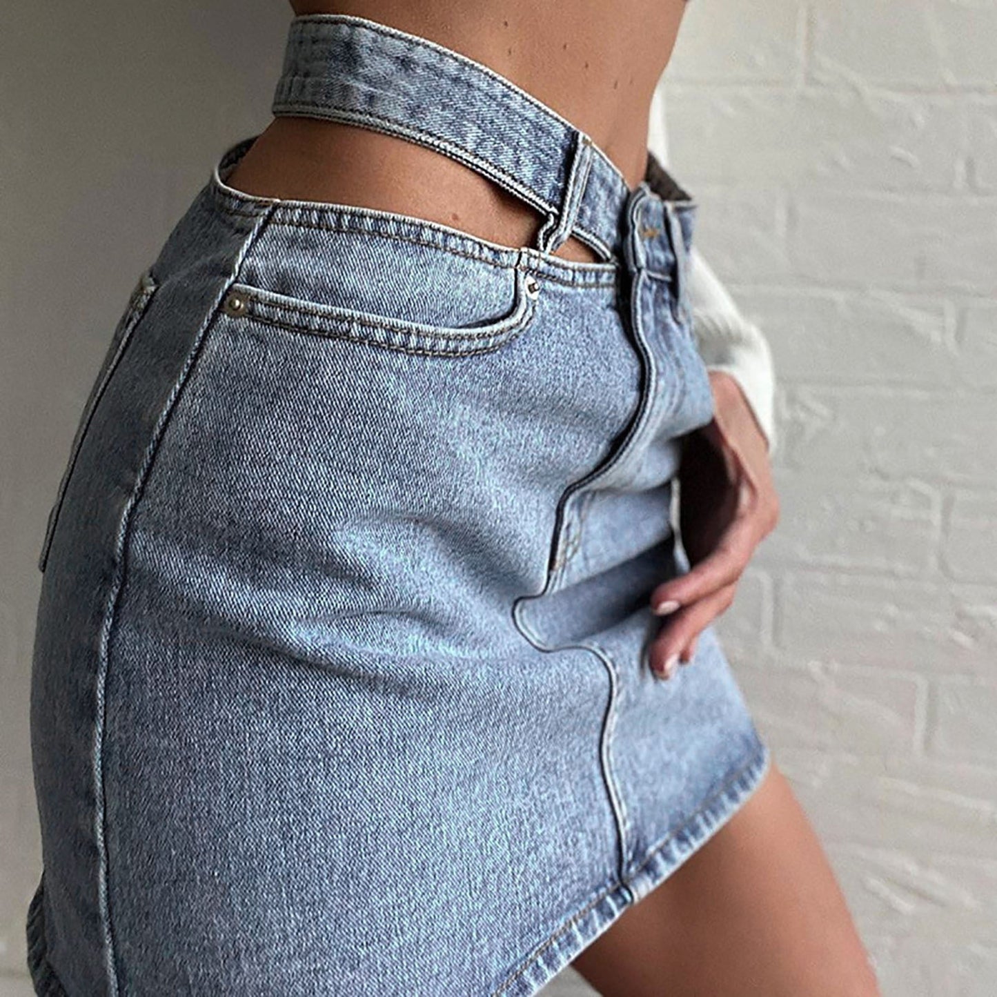 JuliaFashion - 2024 Slim Jeans Skirt Shorts Women Summer Short