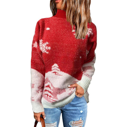 JuliaFashion-2024 Winter Fashion Warm Long Sleeve Women's Clothes Holiday Christmas Newest Pullover