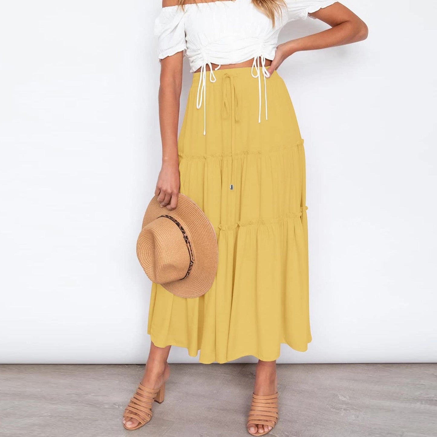 JuliaFashion - 2024 Solid Casual Beach Party Skirt